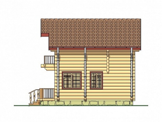Деревянный дом (проект Д2)